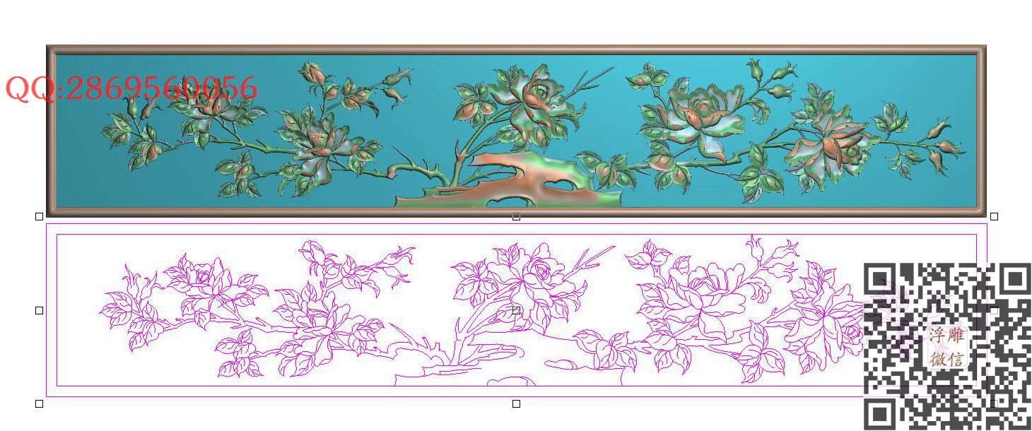 0四季花鸟 月季花围板 无鸟 横板 抽屉 长横板 抽斗_四季花鸟门板花鸟屏风精雕图浮雕图